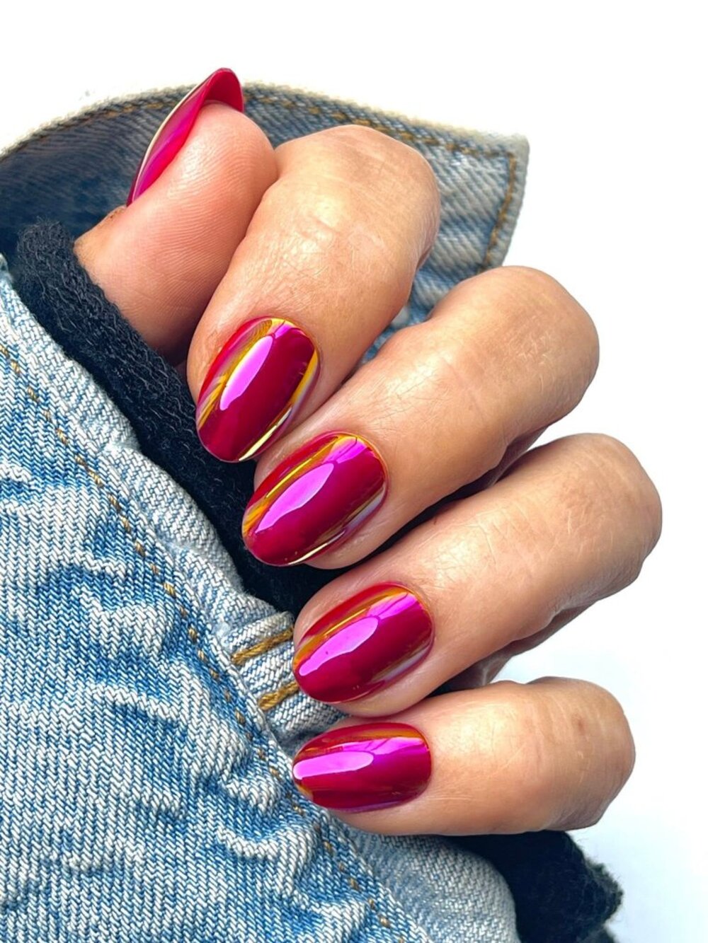 NEW Red Aspen Press-On Nails Jaymeson Pink Short Almond